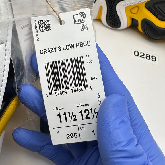 ADIDAS Men's 11.5 CRAZY 8 Low HBCU Alabama State PE Basketball - Picture 2 of 8